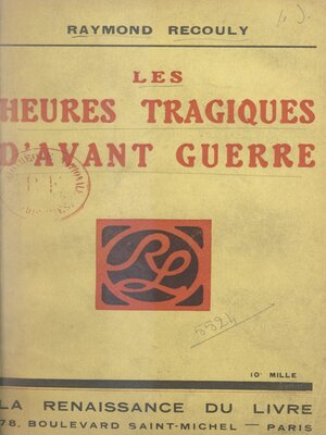 cover image of Les heures tragiques d'avant-guerre